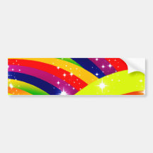 invasión del arco iris etiqueta de parachoque