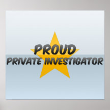 Investigador privado orgulloso posters