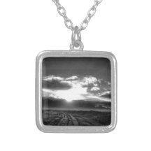 invierno blanco y negro collar personalizado