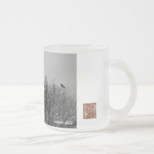 Invierno - cuervos en árboles - taza