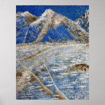Invierno de la montaña del hierro de Wyoming Posters