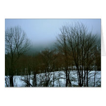 Invierno de niebla de Vermont Tarjetas
