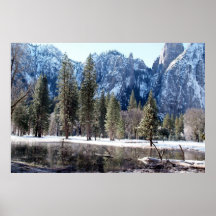 Invierno del valle de Yosemite Impresiones
