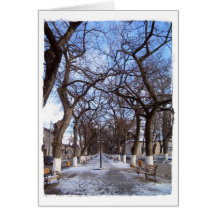 Invierno en el callejón tarjeta