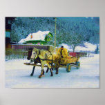 Invierno en el poster de Rumania