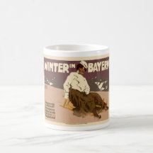 Invierno en el vintage de Baviera Taza De Café