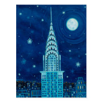 Invierno en la postal de New York City tarjetas postales