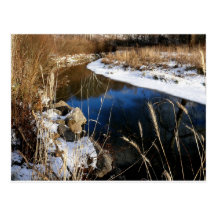 invierno @ la corriente tarjeta postal
