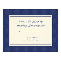 Invierno que casa la tarjeta de RSVP en marina de  invitaciones
