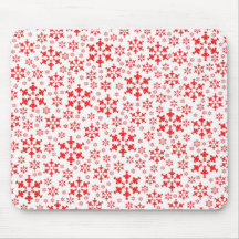 Invierno rojo y blanco Mousepad