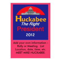 Invitación 2012 de HUCKABEE