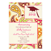 Invitación 2012 de la graduación de Paisley