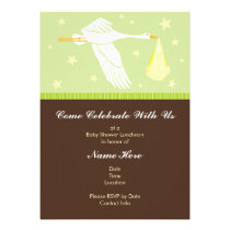 Invitación 5x7 de la fiesta de bienvenida al bebé  invitaciones