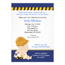 Invitación 5x7 de la fiesta de bienvenida al bebé 