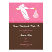 Invitación 5x7 de la fiesta de bienvenida al bebé  invitaciones