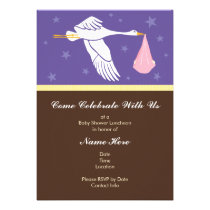 Invitación 5x7 de la fiesta de bienvenida al bebé  invitaciones