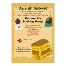 Invitación 5x7 del cumpleaños del muchacho del pir