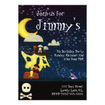 Invitación adaptable del fiesta del pirata