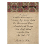 Invitación adornada de marfil del boda del cervati