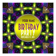 Invitación adulta de la fiesta de cumpleaños del r