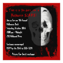 Invitación adulta del fiesta de Halloween del crán
