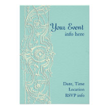 Invitación afiligranada adornada elegante de la in