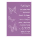 Invitación afiligranada del boda de la mariposa en
