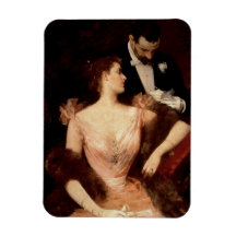 Invitación al vals, 1895 (aceite en lona) imanes flexibles