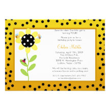 invitación amarilla de la fiesta de bienvenida al 