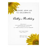 Invitación amarilla de la fiesta de cumpleaños del