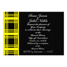 Invitación (amarilla) del boda de la guinga