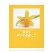 invitación amarilla del boda de la primavera del n
