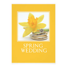 invitación amarilla del boda de la primavera del n