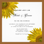 Invitación amarilla del boda del girasol invitaciones