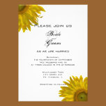 Invitación amarilla del boda del girasol invitaciones