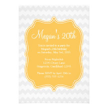 Invitación amarilla del cumpleaños de Quatrefoil C