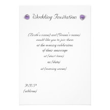 Invitación Amethyst de la tarde - plana