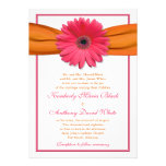 Invitación anaranjada del boda de la cinta de la m