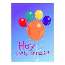 invitación animal bouquet_Party Pata-formada del g