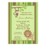 invitación animal de la fiesta de cumpleaños de la