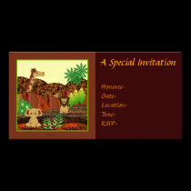 Invitación animal del safari tarjetas fotograficas