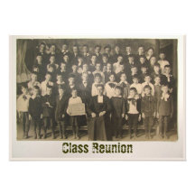 Invitación antigua del ~ de la foto de la clase