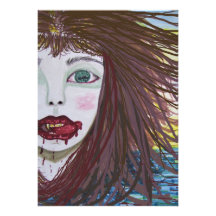 Invitación, arte del vampiro, fiesta de Halloween
