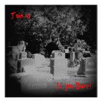 Invitación asustadiza de Halloween del cementerio invitaciones