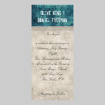Invitación azul de la cebra y de marfil adornada d invitaciones