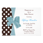 invitación azul de la fiesta de bienvenida al bebé invitaciones
