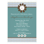 invitación azul de la fiesta de bienvenida al bebé
