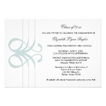 Invitación azul de la graduación del trullo