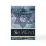 Invitación azul de Mitzvah de la barra Felicitación