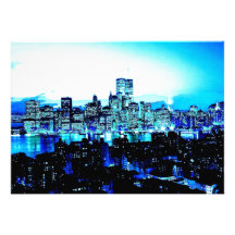 Invitación azul de New York City